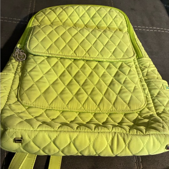 Vera Bradley Handbags - Vera Bradley Quilted Lime Green Backpack